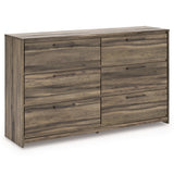 Elbrim Brown LED Storage Panel Bedroom Set with 6 Drawers by Ashley at Eve Furniture