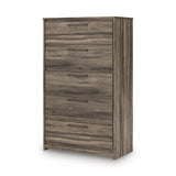 Elbrim Brown LED Storage Panel Bedroom Set with 6 Drawers by Ashley at Eve Furniture