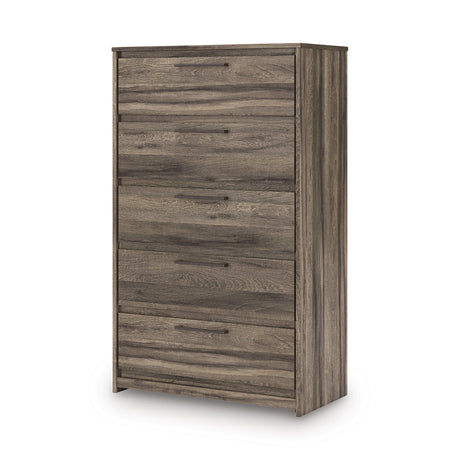 Elbrim Brown LED Storage Panel Bedroom Set with 6 Drawers by Ashley at Eve Furniture