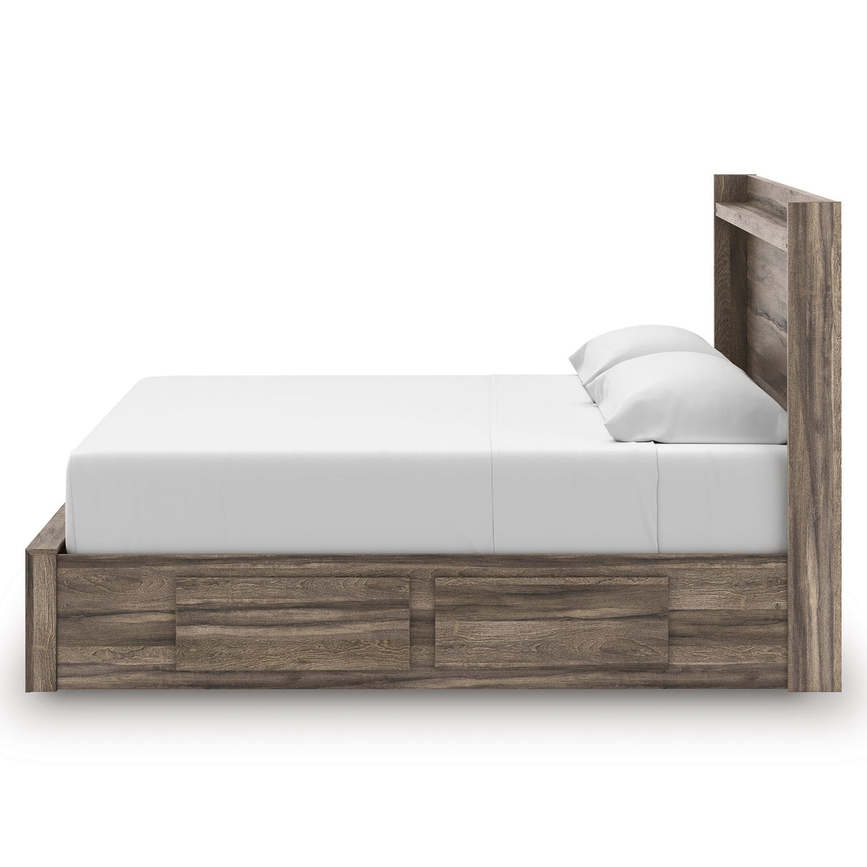 Elbrim Brown LED Storage Panel Bedroom Set with 6 Drawers by Ashley at Eve Furniture