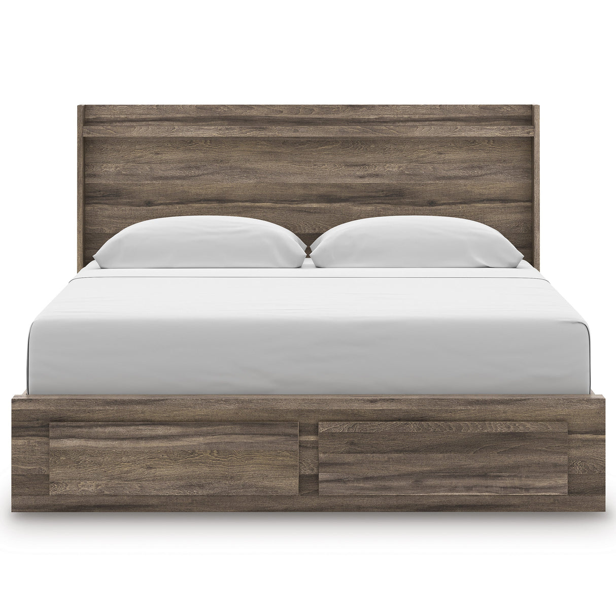 Elbrim Brown LED Storage Panel Bedroom Set with 6 Drawers by Ashley at Eve Furniture