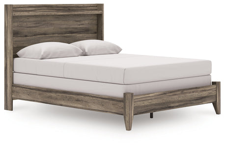 Elbrim Brown Queen Panel Bedroom Set with Dresser, Mirror and Nightstand by Ashley at Eve Furniture