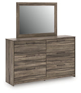 Elbrim Brown Queen Panel Bedroom Set with Dresser, Mirror and Nightstand