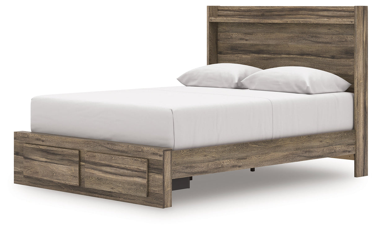 Elbrim Brown Queen Panel Storage Bedroom Set with Dresser and Nightstand by Ashley at Eve Furniture
