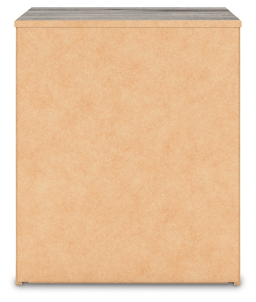 Elbrim Brown Queen Panel Storage Bedroom Set with Dresser, Mirror and Nightstand