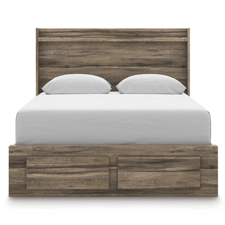 Elbrim Brown Queen Platform Storage Bed by Ashley at Eve Furniture