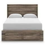Elbrim Brown Queen Platform Storage Bed by Ashley at Eve Furniture