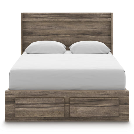 Elbrim Brown Queen Platform Storage Bed by Ashley at Eve Furniture