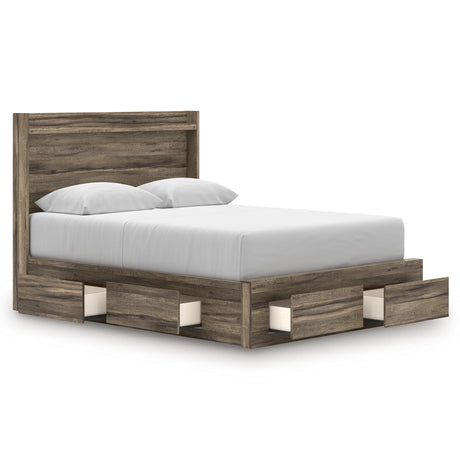 Elbrim Brown Queen Platform Storage Bed by Ashley at Eve Furniture