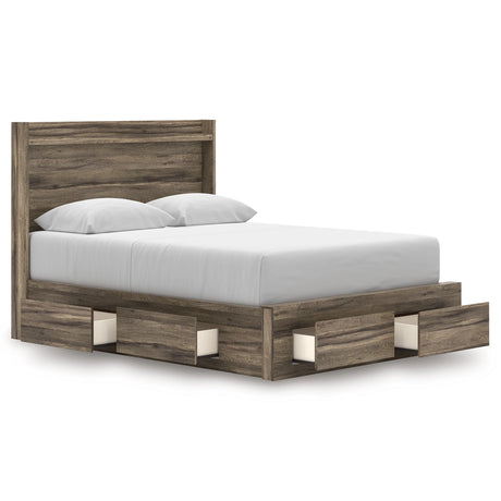 Elbrim Brown Queen Platform Storage Bed by Ashley at Eve Furniture