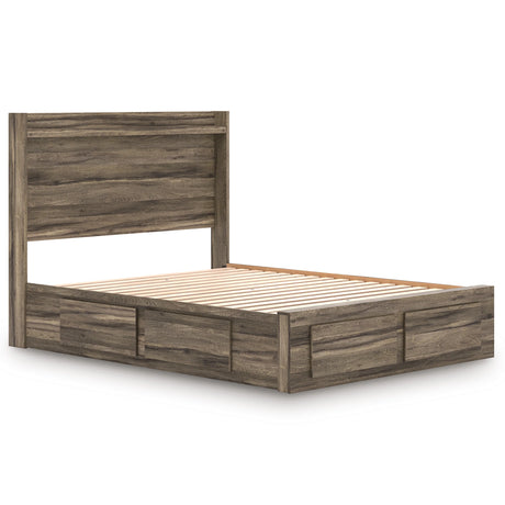 Elbrim Brown Queen Platform Storage Bed by Ashley at Eve Furniture