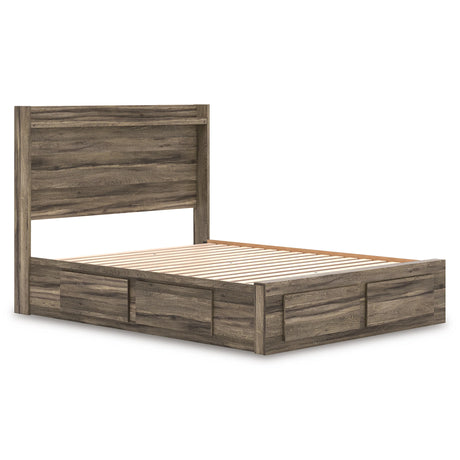 Elbrim Brown Queen Platform Storage Bed by Ashley at Eve Furniture