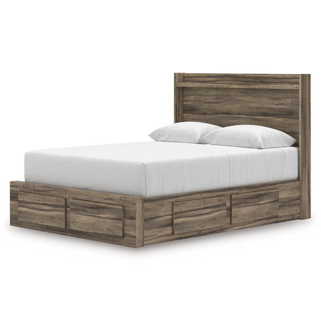 Elbrim Brown Queen Platform Storage Bed by Ashley at Eve Furniture
