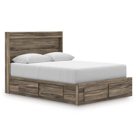 Elbrim Brown Queen Platform Storage Bed by Ashley at Eve Furniture