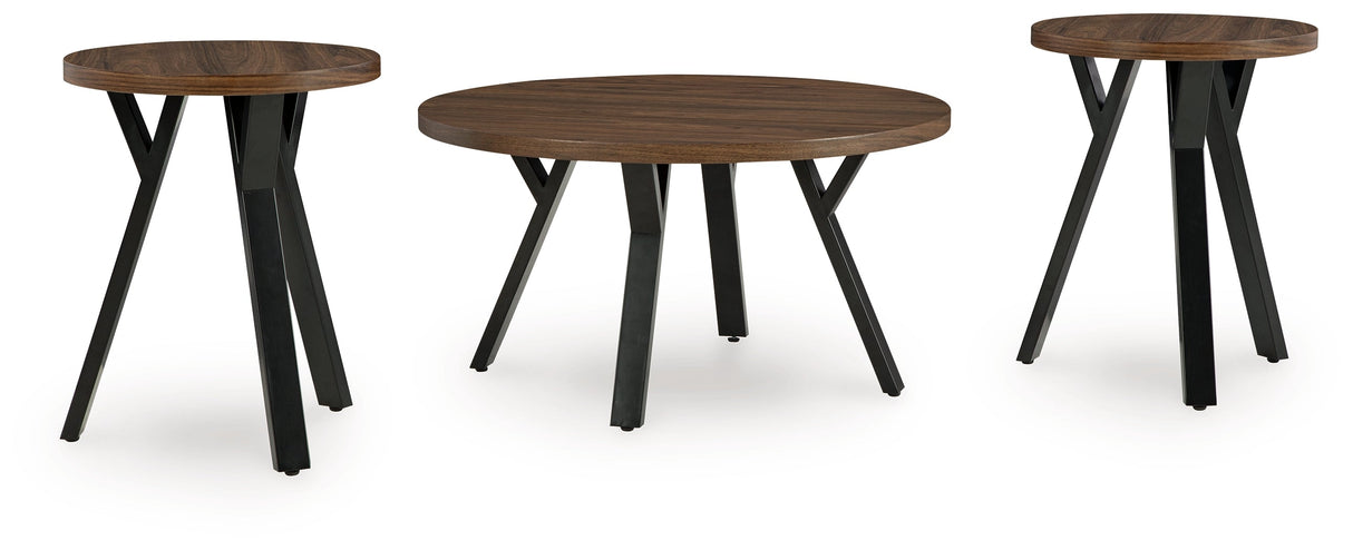 Elbrynn Brown/Black Table (Set of 3)