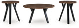 Elbrynn Brown/Black Table (Set of 3)