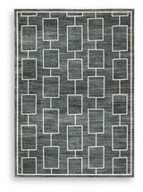 Elderland Black/Gray Washable Medium Rug by ASHLEY FURNITURE at Eve Furniture