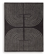 Eldonmore Black/Ivory Large Rug by Ashley at Eve Furniture