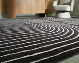 Eldonmore Black/Ivory Large Rug by Ashley at Eve Furniture