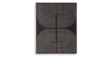 Eldonmore Black/Ivory Large Rug by Ashley at Eve Furniture
