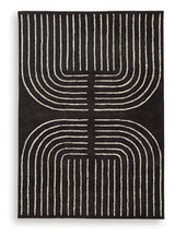 Eldonmore Black/Ivory Medium Rug by Ashley at Eve Furniture