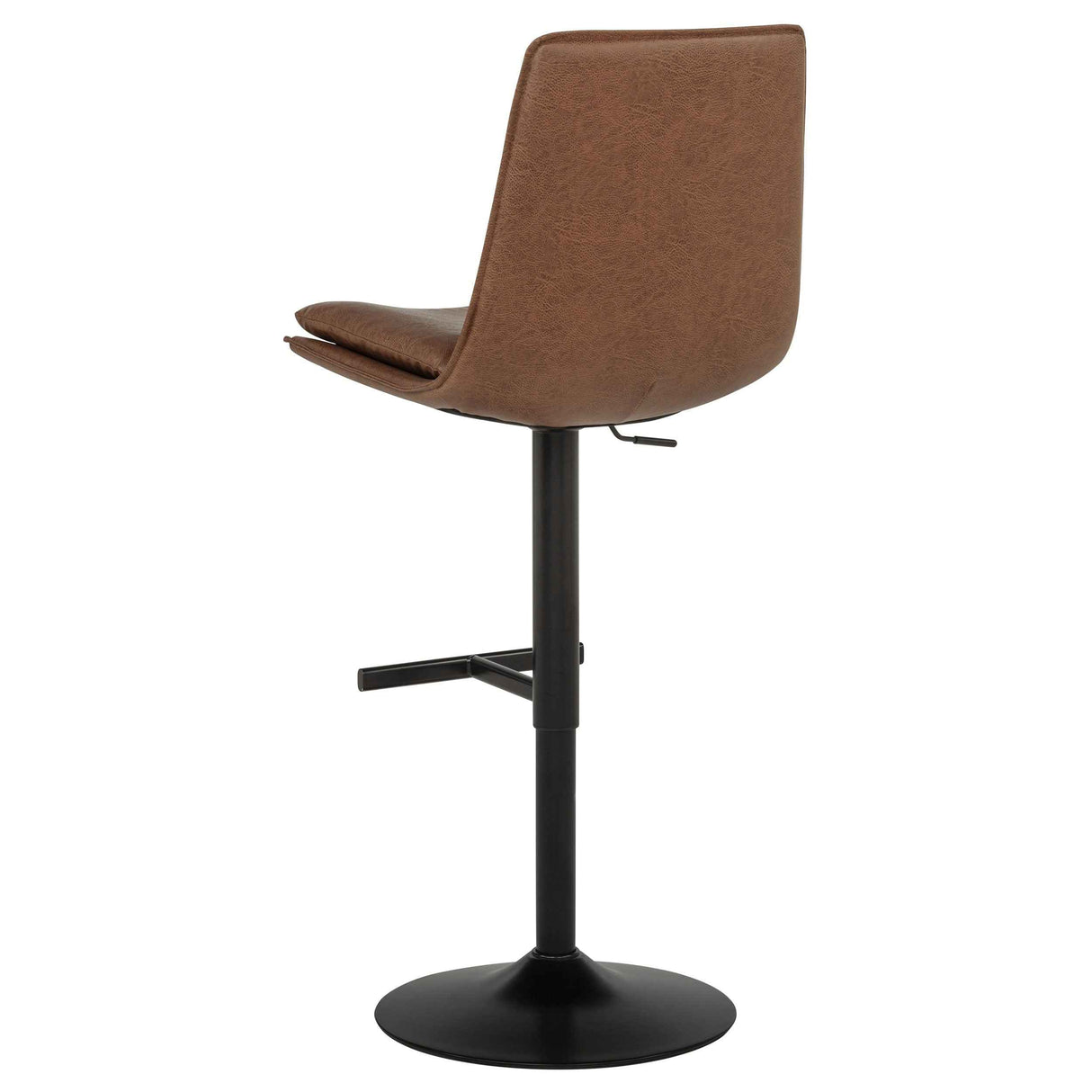 Eldridge Coffee Black Faux Leather Upholstered Adjustable Bar Stool by Coaster at Eve Furniture
