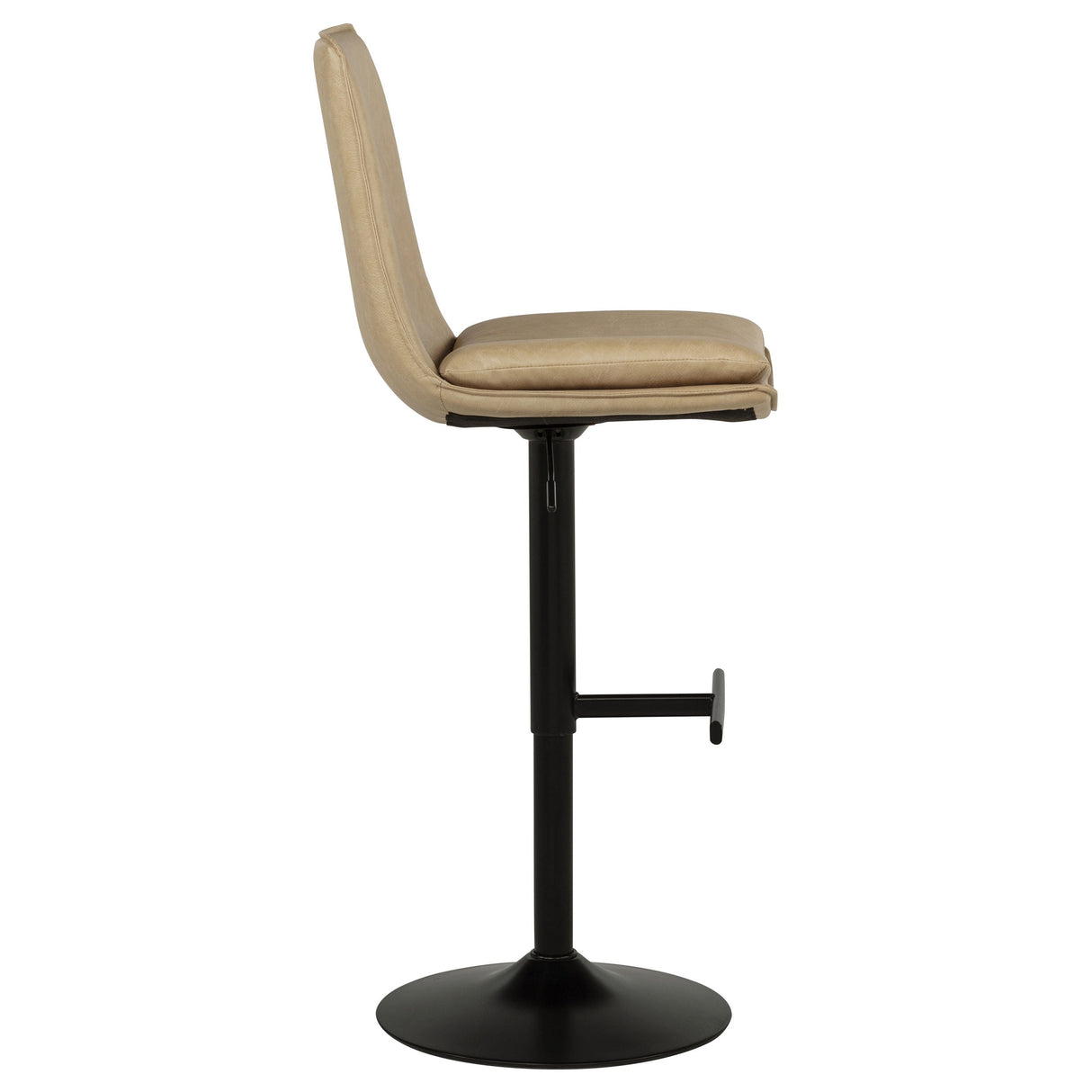 Eldridge Tan/Black Faux Leather Upholstered Adjustable Bar Stool by Coaster at Eve Furniture