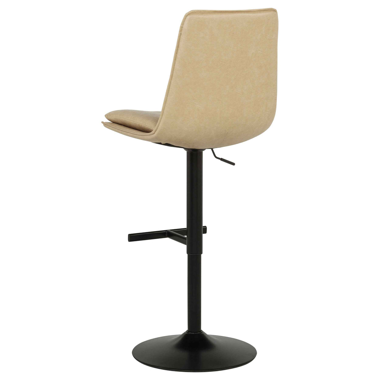 Eldridge Tan/Black Faux Leather Upholstered Adjustable Bar Stool by Coaster at Eve Furniture
