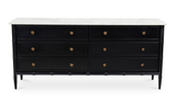 Eleanor 6 Drawer Dresser Black by Moe's Home at Eve Furniture