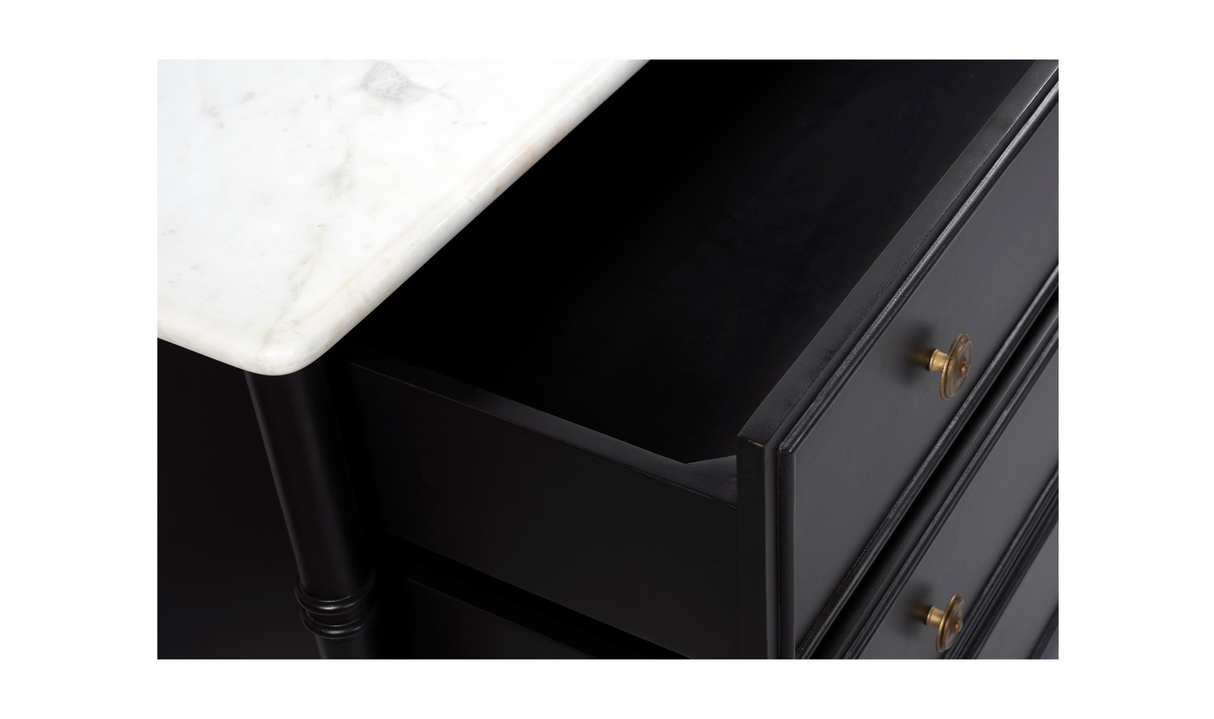 Eleanor 6 Drawer Dresser Black by Moe's Home at Eve Furniture