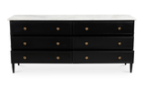 Eleanor 6 Drawer Dresser Black by Moe's Home at Eve Furniture