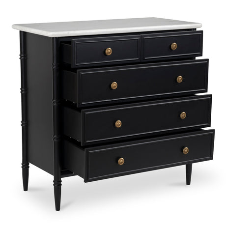 Eleanor Black 5 Drawer Chest by MOES at Eve Furniture