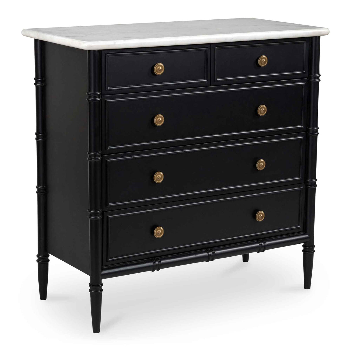 Eleanor Black 5 Drawer Chest