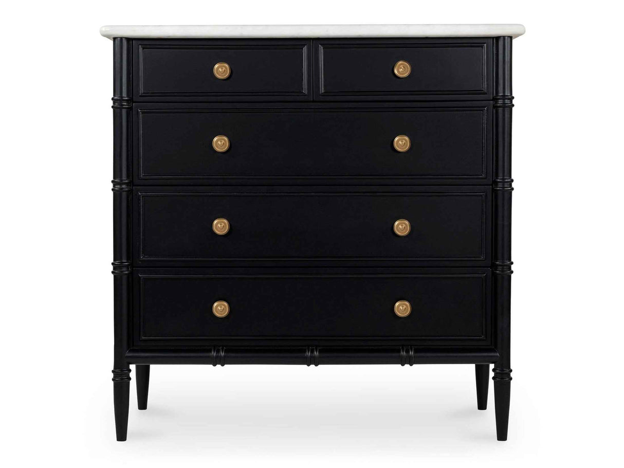 Eleanor Black 5 Drawer Chest
