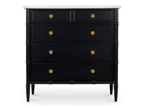Eleanor Black 5 Drawer Chest