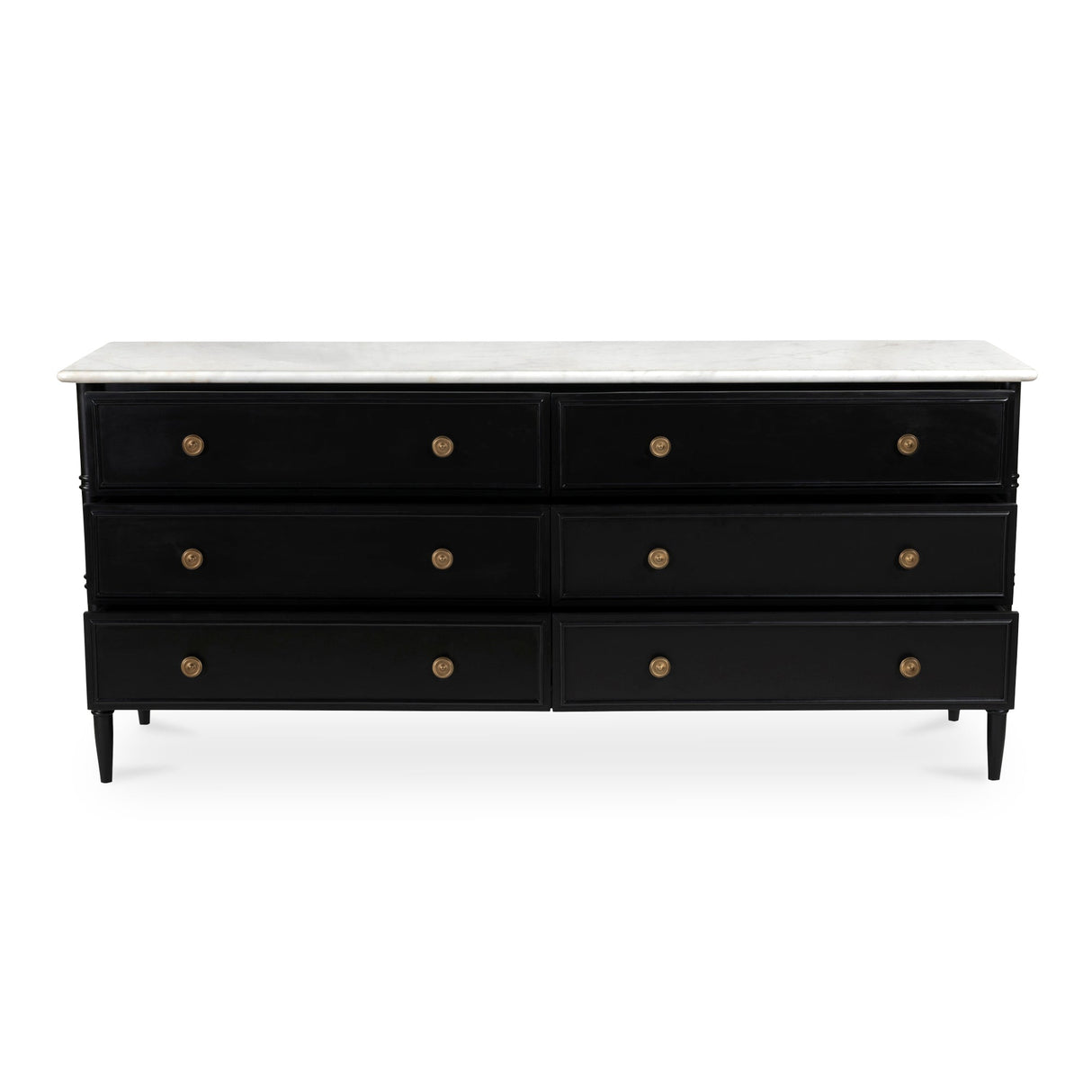Eleanor Black 6 Drawer Dresser by Moe's Home at Eve Furniture