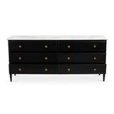 Eleanor Black 6 Drawer Dresser by Moe's Home at Eve Furniture