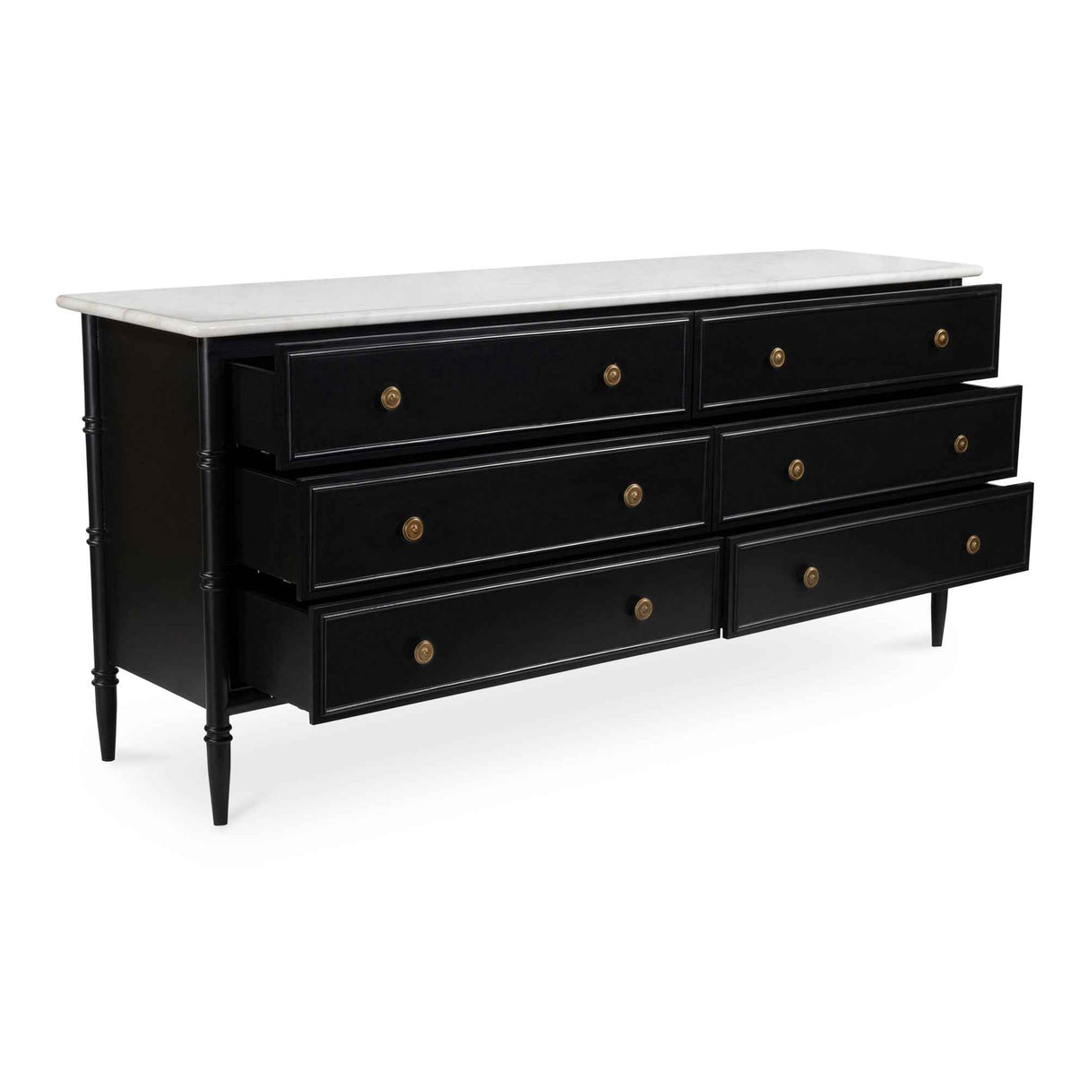 Eleanor Black 6 Drawer Dresser