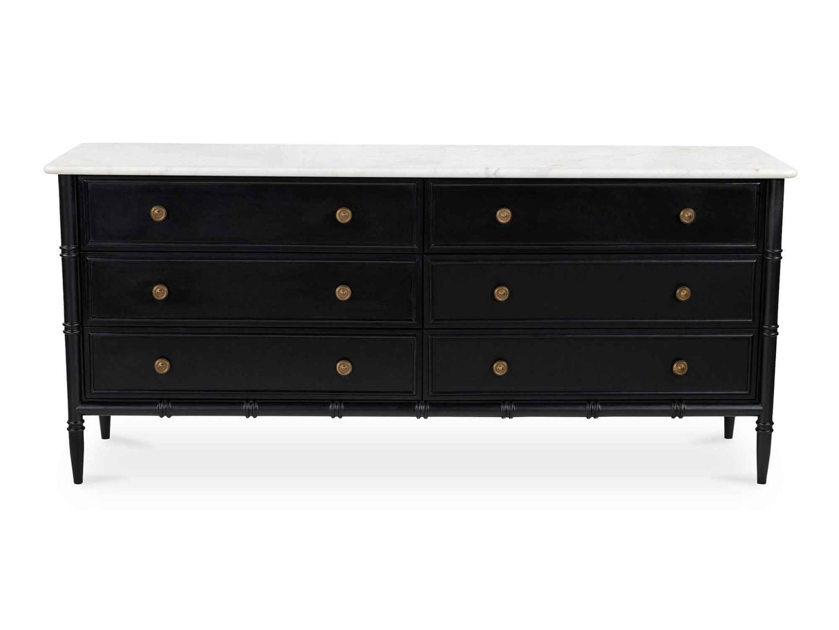 Eleanor Black 6 Drawer Dresser