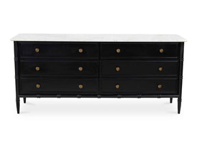 Eleanor Black 6 Drawer Dresser