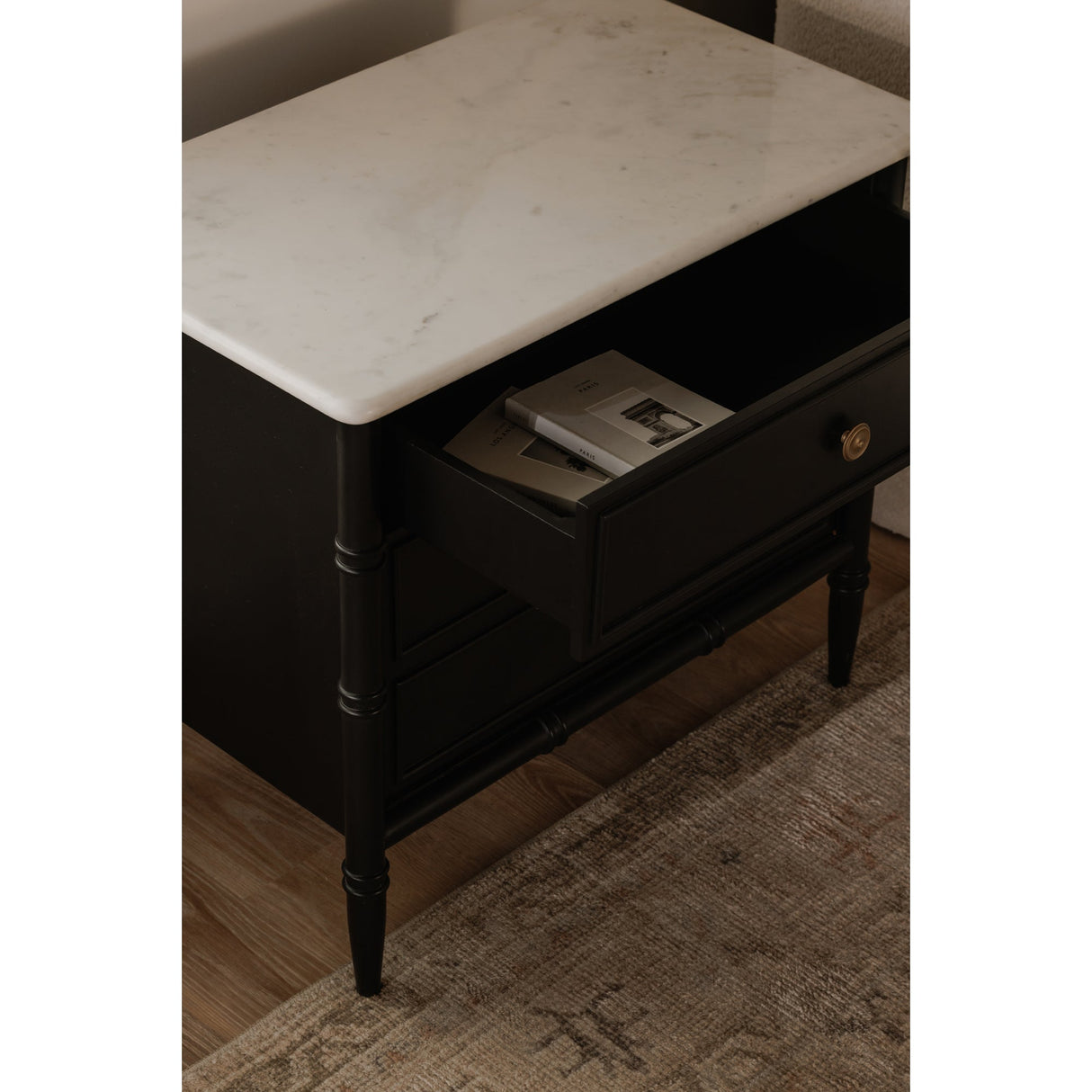 Eleanor Black Nightstand by MOES at Eve Furniture