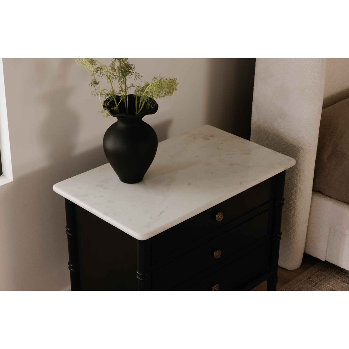 Eleanor Black Nightstand by Moe's Home at Eve Furniture