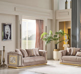 Elegance 3-pieces (Sofa & Loveseat & Chair) Livingroom Set in Beige by Furnia at Eve Furniture