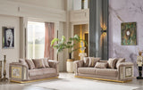 Elegance 3-pieces (Sofa & Loveseat & Chair) Livingroom Set in Beige by Furnia at Eve Furniture