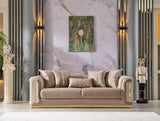 Elegance 3-pieces (Sofa & Loveseat & Chair) Livingroom Set in Beige by Furnia at Eve Furniture