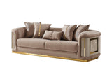Elegance 3-pieces (Sofa & Loveseat & Chair) Livingroom Set in Beige by Furnia at Eve Furniture
