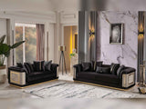 Elegance 3-pieces (Sofa & Loveseat & Chair) Livingroom Set in Black