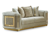 Elegance 3-pieces (Sofa & Loveseat & Chair) Livingroom Set in Cream by Furnia at Eve Furniture