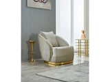 Elegance 3-pieces (Sofa & Loveseat & Chair) Livingroom Set in Cream by Furnia at Eve Furniture
