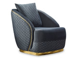 Elegance 3-pieces (Sofa & Loveseat & Chair) Livingroom Set in Dark Grey by Furnia at Eve Furniture